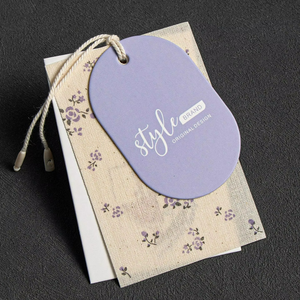 Custom Floral <b>Paper</b> Garment Tags Personalized Hang Tags with String for Boutique Apparel Brand Label - Product Image 3
