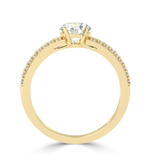 Anillo artesanal para mujer de oro de 14 quilates con diamantes naturales incrustados deslumbrantes, 1.03 quilates, color H, claridad VS1 - Product Image 4