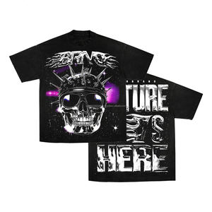 Camiseta Vintage de Algodón 100% Lavado al Ácido de 230 g/m² OEM, Camiseta Holgada de Manga Corta con Hombros Caídos, Unisex, Oversize - Product Image 4