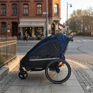 KS-200 Series 3 in 1 Kids Bike Trailer Stroller Jogger Lightweight Design Independent Suspension for Outdoor - Product Image 1