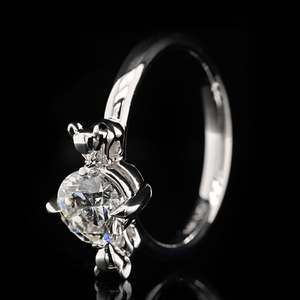 Wholesale Custom Fine Jewelry 14K Gold Lab Grown Diamond Brilliant Cut Sculpted <b>Cat</b> Motif Solitaire Women's Engagement <b>Ring</b> IGI - Product Image 2