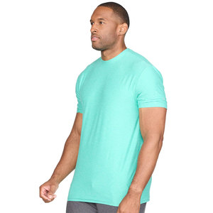 Men's Casual New Athletic T shirt Muscle Fit Cotton <b>Polyester</b> Tee Shirt Male Summer Regular Fit Men T shirt - Product Image 3