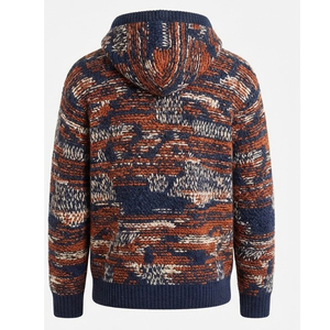 High Density Heavy Cotton Jersey Knitted Winter Hoodie Factory Custom Digital Printing Acid Wash Vintage Style Casual Men's - Product Image 2