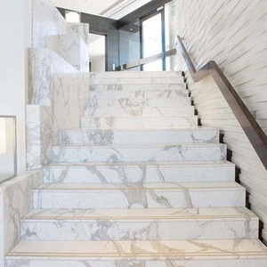 Escalones de Mármol Blanco Natural a Medida, Elegante Suelo de Piedra para Hogares Modernos - Product Image 5