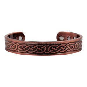 Bracelet magnétique en cuivre à motif animalier Art Déco celtique pour homme, cadeau de mariage et de condoléances, 10 aimants - Product Image 2