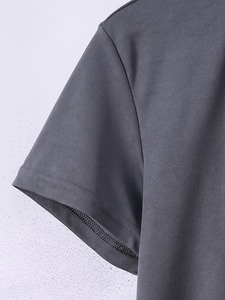 Polo de Punto Texturizado Ajustado para Hombre, Camisa Casual de Manga Corta con Cuello y Botones, Logotipo Personalizable - Product Image 4