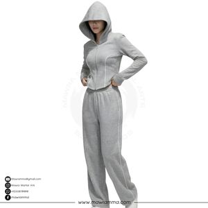 Survêtement en molleton 100% coton de haute qualité avec logo personnalisé, streetwear, poids lourd, unisexe, ensemble de jogging pour femmes et hommes, modèle vierge - Product Image 5