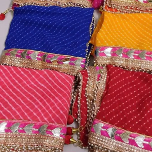 Bandhani soie Dupatta Rajasthani Lehriya Mothada impression 2.25 mètres taille libre Dupatta pour cadeau de mariage retour cadeau faveur - Product Image 2