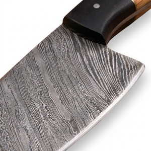 Couteau de chef Damas personnalisé, couteau de cuisine à lame fixe fait main avec étui en cuir, couteau de cuisine pour chefs, cadeau BBQ - Product Image 2