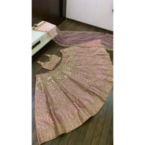 Lehenga Choli de Diseñador para Fiestas con Bordado de Lentejuelas, Dori y Zari - Product Image 1