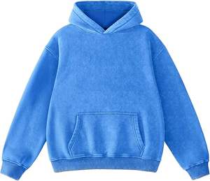 <b>UK</b> Style 100% Cotton Acid Wash Hoodie Vintage Streetwear Heavyweight Oversized Unisex Pullover Blank <b>Sweatshirt</b> - Product Image 5