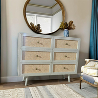 Buffet et armoire de rangement modulaires multifonctionnels en bois massif de mangue, gain de place, design moderne, facile à nettoyer, RRB02