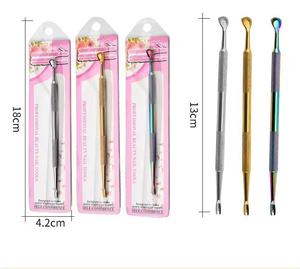 Juego de Empujadores de Cutículas de Doble Punta de Acero Inoxidable, Herramientas de Manicura Reutilizables, Herramienta Profesional de Limpieza de Uñas de Doble Cabeza - Product Image 2