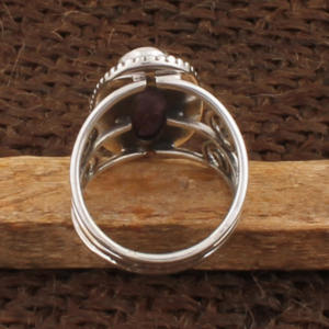 Bague en argent sterling 925 avec turquoise cuivrée naturelle sertie clos, à dessus plat, pour femme, bijoux de fête, vente en gros, haute qualité - Product Image 6