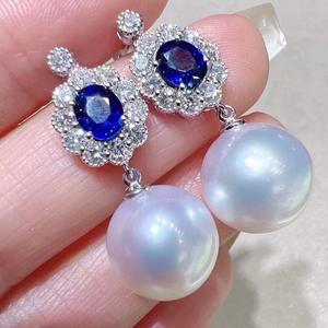 Boucles d'oreilles pendantes fines de style coréen, simples et élégantes, en perles naturelles, luxe léger et raffiné, pour femmes - Product Image 1