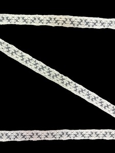 High Quality Premium <b>White</b> Organza <b>Lace</b> Trim, Glass Nylon Embroidered Floral Trefoil Ribbon, Sheer Scalloped Edge <b>Lace</b> - Product Image 4