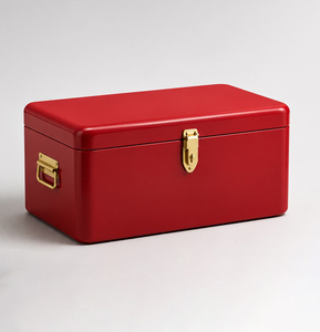Coffre de rangement moderne en métal avec design pliable, construction en acier durable, poignées pour l'organisation quotidienne des vêtements - Product Image 4