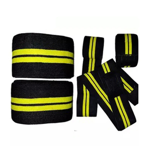 Professional Protection Unisex <b>Knee</b> Wraps for Weightlifting Fitness <b>Exercise</b> Custom Elastic Heavy-Duty Breathable Natural Rubber - Product Image 6