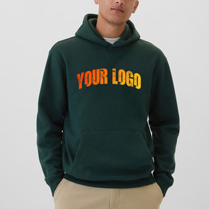 Sudadera con Capucha Verde para Hombre, 100% Algodón, Felpa Francesa, Bolsillo Frontal, Estilo Casual para Otoño, Corte Regular, Logotipo Impreso y en Oferta Online - Product Image 1