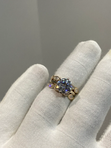 Bague solitaire classique en diamant de laboratoire taille ronde, 4/6 griffes, bague de fiançailles en or 14K/18K, fabricant de bijoux fins - Product Image 3