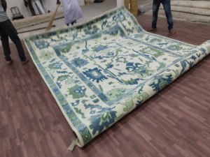 Wholesale Custom Size <b>Modern</b> Oushak Woolen Carpet | Traditional Hand Knotted Oriental Turkish <b>Rug</b> | Eco-Friendly <b>Large</b> Area <b>Rugs</b> - Product Image 3