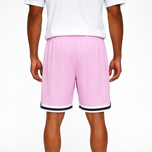 Shorts de basket-ball pour hommes, respirants, légers, séchage rapide, écologiques, entraînement sportif, gym, course à pied, taille élastique, 100% polyester - Product Image 2