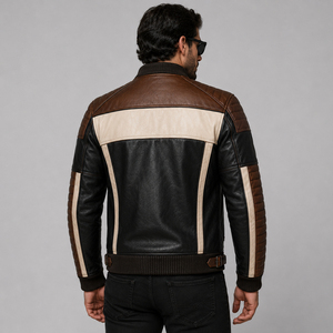 <b>Mens</b> Genuine Leather Hooded Jacket Casual Fit <b>Coat</b> Full Zip Front Adjustable Hood <b>Long</b> Sleeve Soft Lining Modern Fashion - Product Image 4