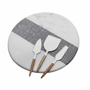 Juego de Queso Elegante con Hoja Dorada y Cuchillos de Queso de Acero Martillado con Acabado Dorado, Herramientas para Queso con Mango Metálico, Venta al por Mayor - Product Image 3