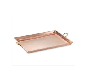 Modern Copper Serving <b>Tray</b> Stylish Rectangular for Tea Coffee <b>Snacks</b> Drinks Home Kitchen Hotel Catering Use - Product Image 1