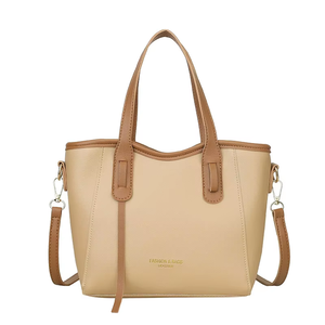 Nouveaux sacs fourre-tout décontractés pour femmes, style français 2026, en cuir PU tendance, avec deux poignées, portables pour le shopping - Product Image 4