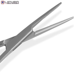 Ensemble de pinces de pêche polyvalentes en acier inoxydable de 5 pouces, 2 pièces, légères, droites et courbées, mâchoires dentelées, verrouillage manuel - Product Image 3