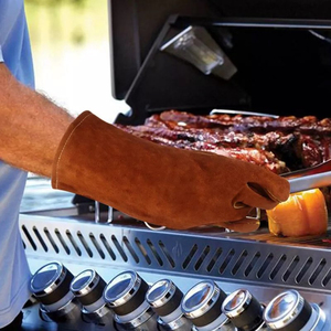 Custom Industrial Construction Goat <b>Cow</b> Split Safety Work Leather Gloves Cowhide Goatskin Welding Glove Cycling Outdoor Casual - Product Image 5