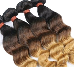 Wholesale Natural Machine Double Weft 10A 12A Indian Raw Virgin Human Hair Extensions Double Drawn <b>Body</b> <b>Wave</b> - Product Image 1
