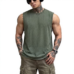 Men's Yellow Sleeveless Tank Top O-Neck Solid Color Casual Breathable Quick Dry Knitted Polyester/Cotton Athletic Wear - Product Image 1