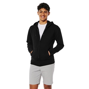 Sudadera con cremallera de peso pesado 350gsm, chaqueta lisa con bordado, personalizada, venta al por mayor, cremallera completa - Product Image 2