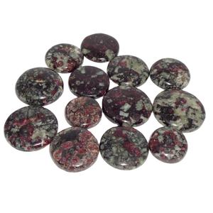 พลอยขัดธรรมชาติ Cabs Eudialyte Cabochons,หินอัญมณีหลวมคริสตัลบำบัดหินจิวเวลรี่จักระเรกิ - Product Image 1