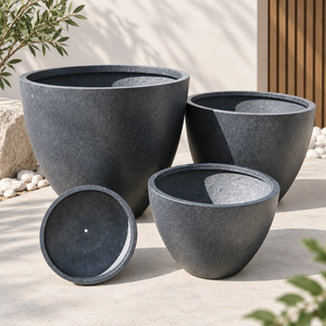Wholesale Fiberglass <b>Planter</b> Pots Lightweight Round Garden Flower Containers <b>Outdoor</b> Indoor Decorative Pots In Various Sizes - Product Image 5