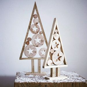Árbol de Navidad Minimalista de Madera y MDF para Decoración Navideña Festiva - Product Image 2