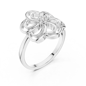 Anillo con Inicial de Nombre Personalizada para Mujer, con Diamante Cultivado en Laboratorio, en Plata u Oro, Estilo Étnico, 10K - Product Image 5