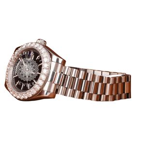 Splendide montre en gel avec bijoux en diamant pour homme, boîtier en argent moissanite 28 mm, mouvement à quartz ETA analogique, cristal saphir, fermoir caché - Product Image 3