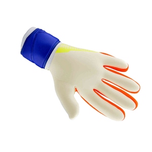 Football Goalkeeper Gloves White Orange Neon Green <b>Full</b> Finger Non <b>Slip</b> Breathable Adjustable Wrist Strap Unisex - Product Image 4