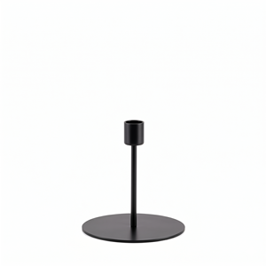 Slishty <b>Black</b> Steel Candle Stand Durable Home Decoration Taper Candle <b>Holder</b> Minimalist Design - Product Image 1
