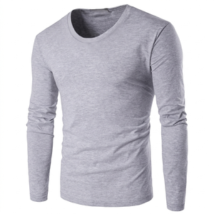Camiseta de manga larga ajustada al cuerpo, de algodón elástico, con logotipo personalizado, ropa de primera calidad al por mayor. - Product Image 4