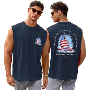 Camiseta sin mangas con estampado gráfico de verano para hombre, camiseta sin mangas de algodón, camiseta informal para playa, gimnasio, ropa de calle - Product Image 2
