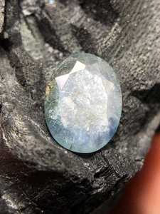 Natural Silver Blue <b>Rainbow</b> Fire Sapphire Faceted Gemstone Ring Size Loose Stone For Jewelry Making - Product Image 1