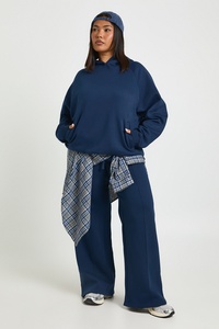 Women Navy <b>Blue</b> Oversized Pullover Hoodie Sweatshirt Casual <b>Long</b> <b>Sleeve</b> Hooded <b>Top</b> Loose Fit Fleece Streetwear Fashions Apparels - Product Image 6