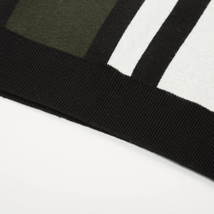 Pull en laine/acrylique respirant pour homme, à manches longues, coupe classique, noir, blanc, vert, pour l'hiver - Product Image 5