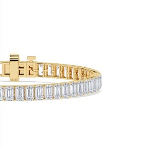 Pulsera de Lujo con Diamantes de Corte Esmeralda Cultivados en Laboratorio de 12.72 Quilates, Oro Amarillo de 9K, Regalo de Moda - Product Image 2