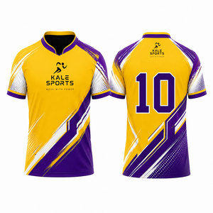 Camiseta de Fútbol con Cuello en V para Hombre, Marca Kale Sports, Manga Corta, Absorbe la Humedad, Ajuste Atlético, Material 100% Poliéster - Product Image 2