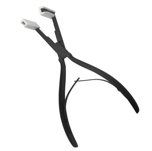 Pince à extensions de cheveux en acier inoxydable, design personnalisé professionnel, revêtement multicolore, outils pour extensions de cheveux, en vente - Product Image 2